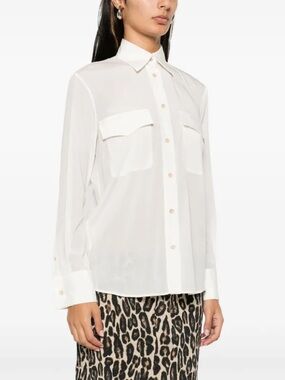 Calvin Klein Cream Button-Down Blouse